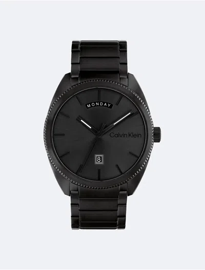 Calvin Klein Men's Progress Black Stainless Steel Bracelet Watch 42mm