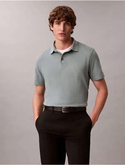 Calvin Klein Men's Supima Cotton Classic Polo Shirt In Blue