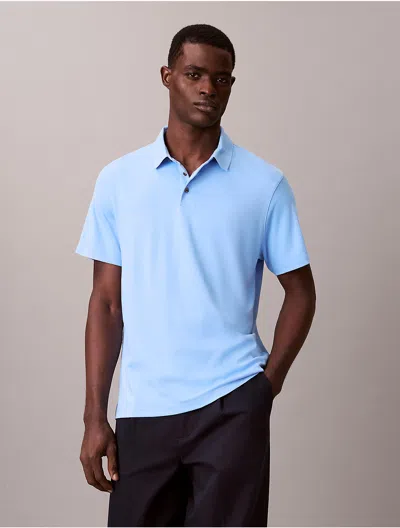 Calvin Klein Men's Supima Cotton Classic Polo Shirt In Blue