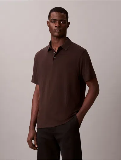 Calvin Klein Men's Supima Cotton Classic Polo Shirt In Brown