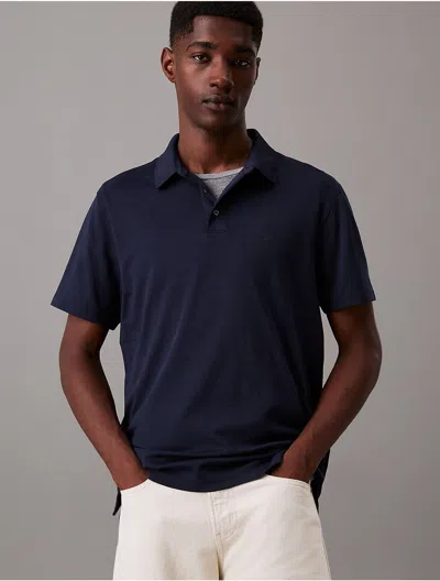 Calvin Klein Men's Supima Cotton Classic Polo Shirt In Blue