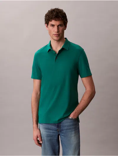 Calvin Klein Men's Supima Cotton Classic Polo Shirt In Green