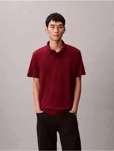 Calvin Klein Men's Supima Cotton Classic Polo Shirt In Red
