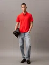 Calvin Klein Men's Supima Cotton Classic Polo Shirt In Red Alert