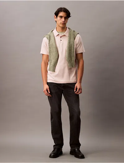 Calvin Klein Men's Supima Cotton Classic Polo Shirt In Silver Peony