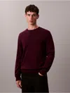 Calvin Klein Men's Supima Cotton Classic Sweater In Burgundy