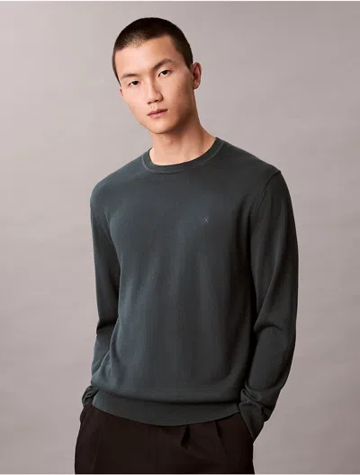 Calvin Klein Men's Supima Cotton Classic Sweater In Gray