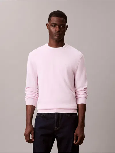 Calvin Klein Men's Supima Cotton Classic Sweater In Pink