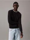 Calvin Klein Men's Supima Cotton Crewneck Sweater In Black