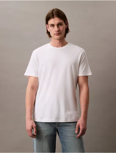 Calvin Klein T-shirt Cotton Linen T-shirt In White