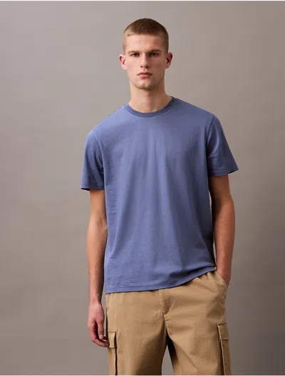 Calvin Klein Men's Supima Cotton Crewneck T-shirt In Moonlight Blue
