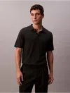 Calvin Klein Short-sleeved Polo Shirt In Black