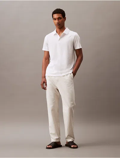 Calvin Klein Men's Supima Cotton Classic Polo Shirt In Brilliant White