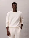 Calvin Klein Men's Sweater Lounge Sleep Jogger In White