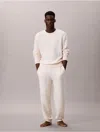 Calvin Klein Men's Sweater Lounge Sleep Jogger In White