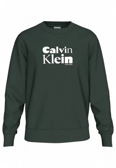 Calvin Klein Men's Sweatshirt  Lv04ld242g Ub1 In Green