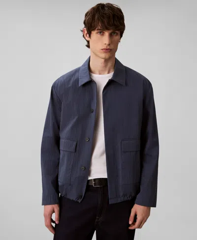 Calvin Klein Men's Tech Cotton Blouson Jacket In Blue