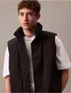 Calvin Klein Men's Tech Hooded Puffer Vest In Black Beauty