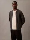 Calvin Klein Men's Tech Knit Bomber Jacket In Gray