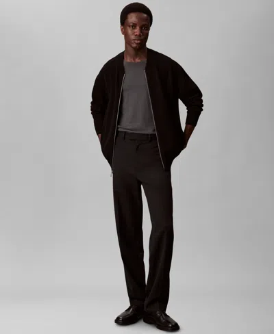 Calvin Klein Men's Tech Knit Bomber Jacket In Black