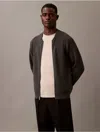 Calvin Klein Men's Tech Knit Bomber Jacket In Gunmetal Heather