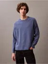 Calvin Klein Men's Tech Knit Crewneck Sweater In Blue