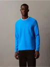 Calvin Klein Men's Tech Knit Crewneck Sweater In French Blue