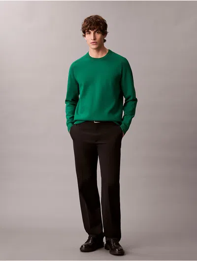 Calvin Klein Men's Tech Knit Crewneck Sweater In Green
