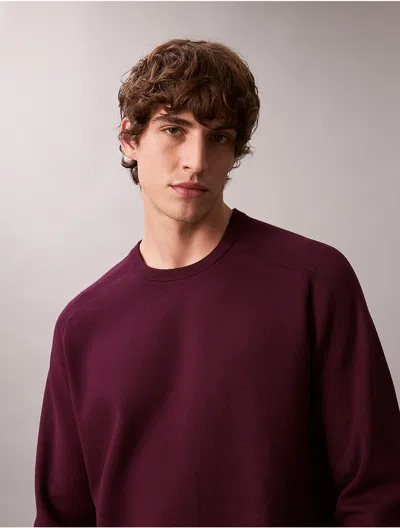 Calvin Klein Men's Tech Knit Crewneck Sweater In Purple