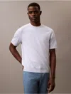 Calvin Klein Men's Tech Knit Crewneck Sweater T-shirt In Zen Blue
