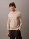 Calvin Klein Men's Tech Knit Crewneck Sweater In Vintage Khaki
