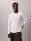 Calvin Klein Men's Tech Knit Crewneck Sweater In White