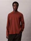 Calvin Klein Men's Tech Knit Mock Neck Sweater In Brown