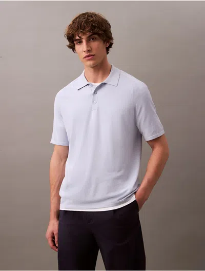 Calvin Klein Men's Tech Knit Polo Shirt In Blue