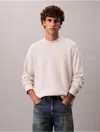 Calvin Klein Men's Tech Knit Quarter Zip Sweater In White