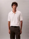 Calvin Klein Men's Tech Knit Sweater Polo Shirt In Gray
