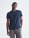 Calvin Klein Men's Short Sleeve Supima Cotton Interlock T-shirt In Dark Sapphire