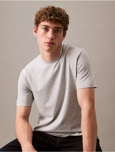 Calvin Klein Men's Tech Pique T-shirt In Heroic Grey Heather