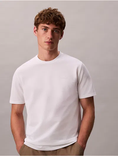 Calvin Klein Men's Tech Pique T-shirt In White