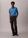 Calvin Klein Men's Tech Pique Zip Polo Shirt In Blue