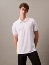Calvin Klein Interlock Polo Shirt Short Sleeve Collar In White