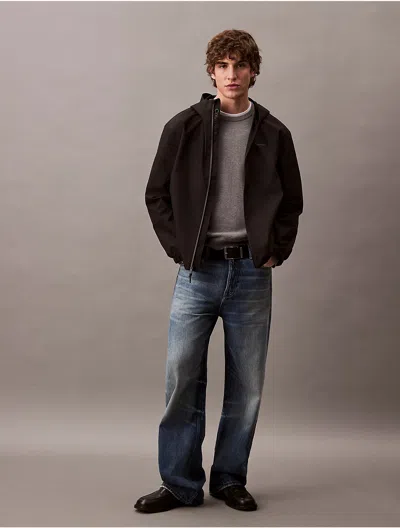 Calvin Klein Men's Tech Shell Hooded Jacket In Black