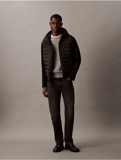 Calvin Klein Men's Tech Shell Hooded Jacket In Black
