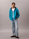 Calvin Klein Men's Tech Shell Hooded Jacket In Blue