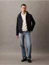 Calvin Klein Men's Tech Shell Hooded Jacket In Dark Sapphire