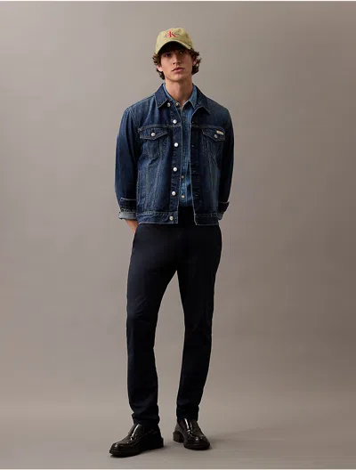 Calvin Klein Men's Tech Slim Stretch Woven Chino In Blue