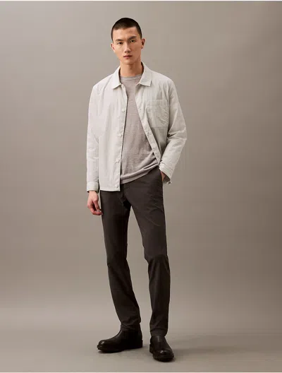 Calvin Klein Men's Tech Slim Stretch Woven Chino In Asphalt