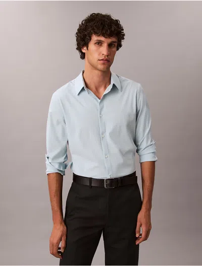 Calvin Klein Men's Tech Stretch Slim Button-down Shirt In Blue