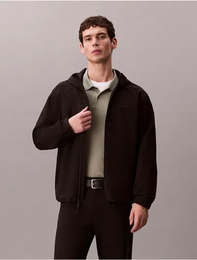 Calvin Klein Men's Tech Windbreaker Jacket In Black