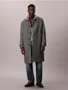 Calvin Klein Men's Tech Wool Blend Tailored Coat In Gray